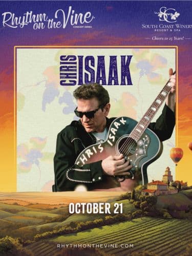 Rhythm on the Vine — Chris Isaak - Music event at South Coast Winery Resort & Spa in Temecula, California