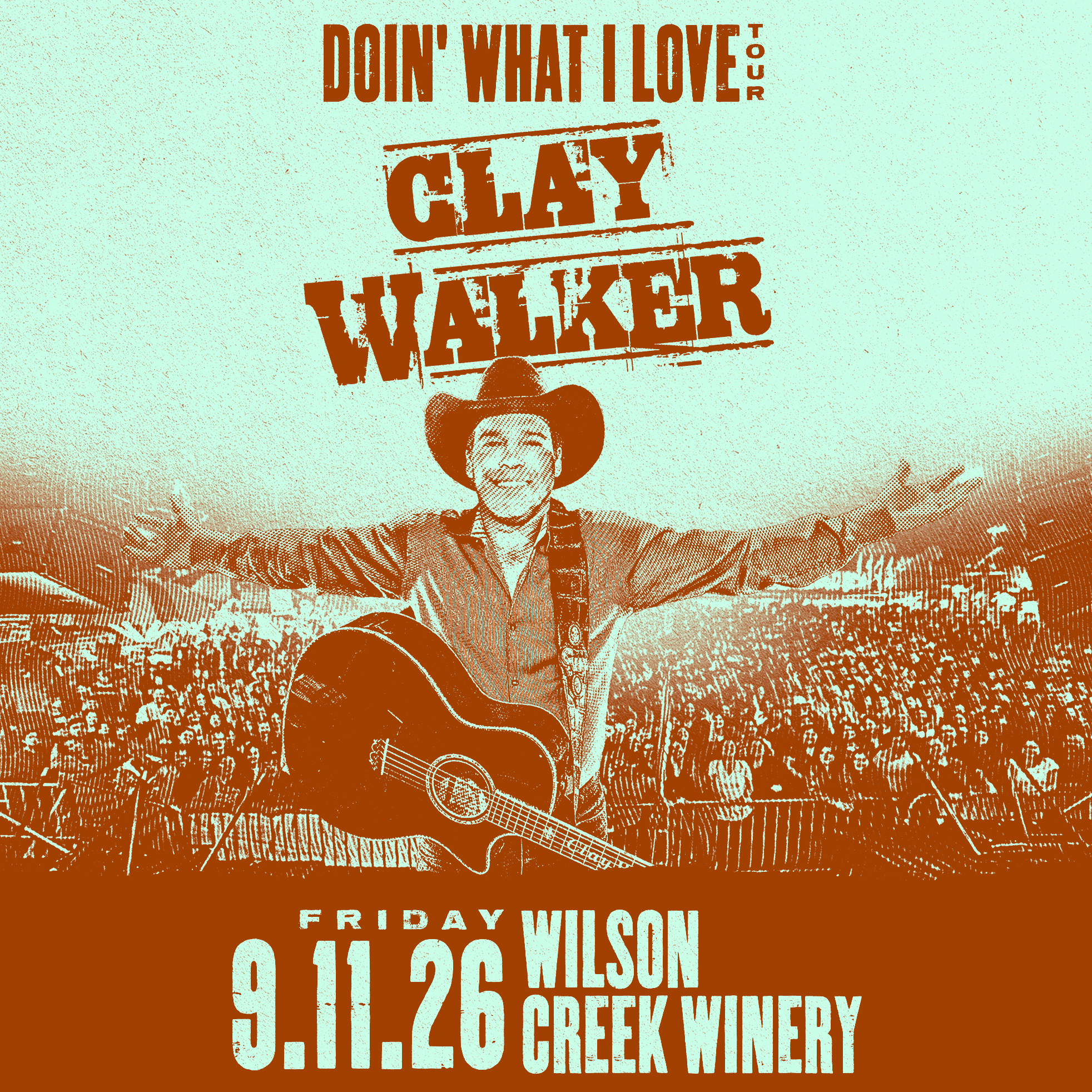 Clay Walker Full Band Country Concert | September 11 - general event at Wilson Creek Winery in Temecula, California